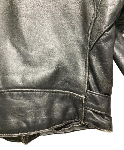 Schott（ショット）Schott (ショット) ダブルレザージャケット ブラック サイズ:38の古着・服飾アイテム