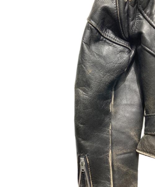 Schott（ショット）Schott (ショット) ダブルレザージャケット ブラック サイズ:38の古着・服飾アイテム