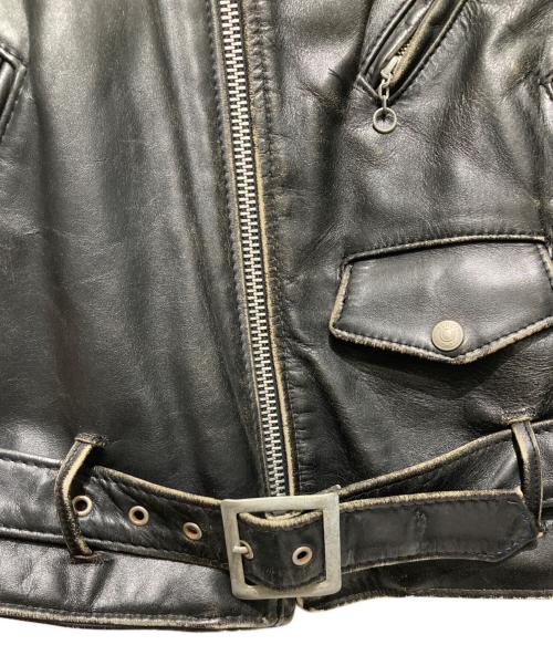 Schott（ショット）Schott (ショット) ダブルレザージャケット ブラック サイズ:38の古着・服飾アイテム