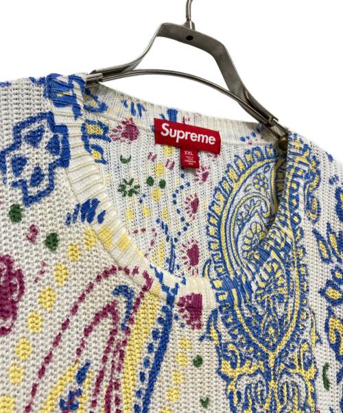 SUPREME（シュプリーム）Supreme (シュプリーム) 24SS Printed Paisley Sweater ベージュ サイズ:XXLの古着・服飾アイテム