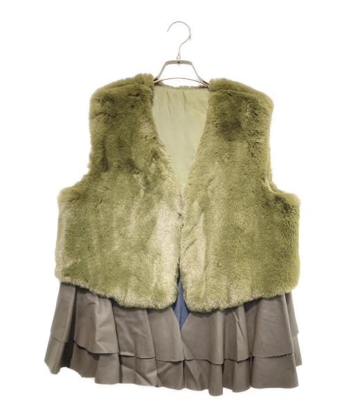 limala（リマラ）limala (リマラ) フェイクファーベスト カーキ サイズ:38 未使用品の古着・服飾アイテム