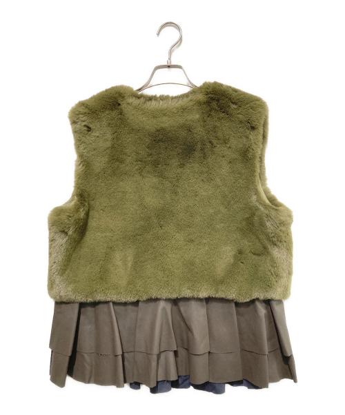 limala（リマラ）limala (リマラ) フェイクファーベスト カーキ サイズ:38 未使用品の古着・服飾アイテム