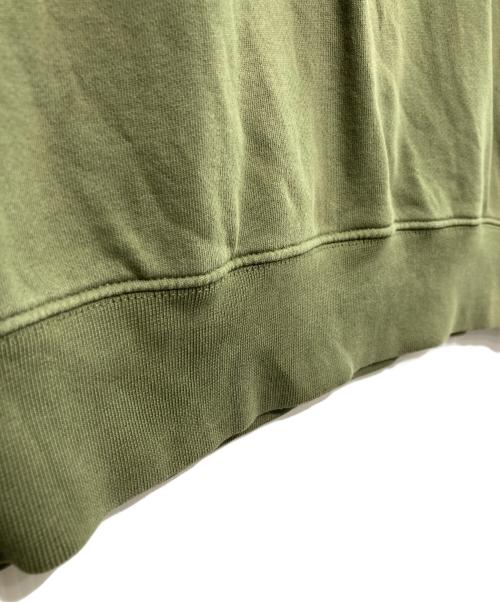 maison kitsune（メゾンキツネ）maison kitsune (メゾンキツネ) GREY FOX HEAD PATCH スウェット カーキ サイズ:Lの古着・服飾アイテム