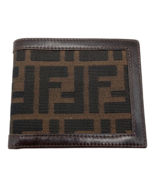 FENDI（フェンディ）FENDI (フェンディ) ズッカ2つ折り財布 ブラウンの古着・服飾アイテム