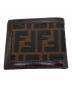 FENDI (フェンディ) ズッカ2つ折り財布 ブラウン：12000円