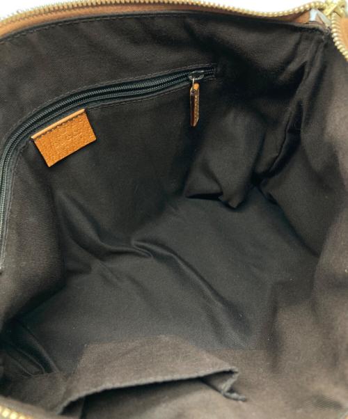 GUCCI（グッチ）GUCCI (グッチ) GGキャンパストートバッグ ベージュ×オレンジの古着・服飾アイテム