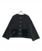 Gypsohilaジプソフィア）の古着「Fur Pocket River Coat」｜ブラック