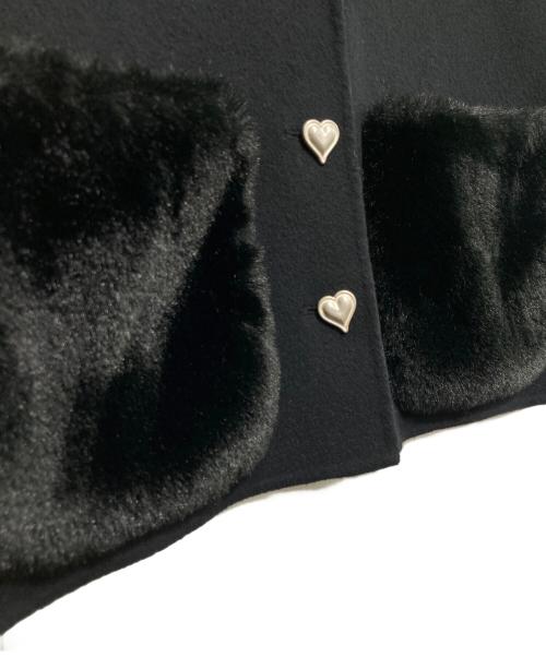Gypsohila（ジプソフィア）Gypsohila (ジプソフィア) Fur Pocket River Coat ブラック サイズ:FREEの古着・服飾アイテム