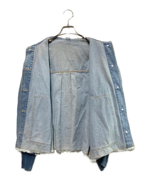 BEARDSLEY（ビアズリー）BEARDSLEY (ビアズリー) 袖リブGジャン スカイブルー サイズ:1の古着・服飾アイテム