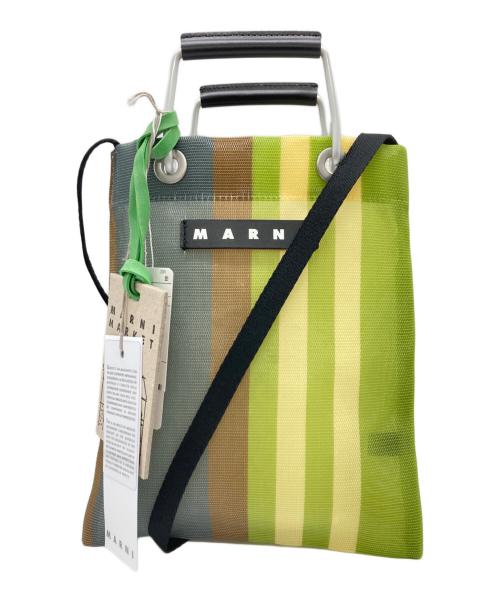 MARNI（マルニ）MARNI (マルニ) ストライプミニショルダーバッグ グリーンの古着・服飾アイテム