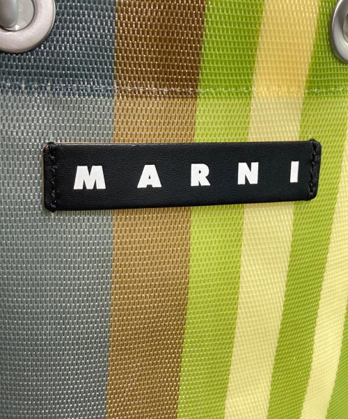 MARNI（マルニ）MARNI (マルニ) ストライプミニショルダーバッグ グリーンの古着・服飾アイテム