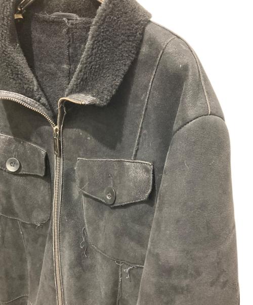 EMPORIO ARMANI（エンポリオ アルマーニ）EMPORIO ARMANI (エンポリオ アルマーニ) 裏ボアムートンレザージャケット ブラック サイズ:50の古着・服飾アイテム