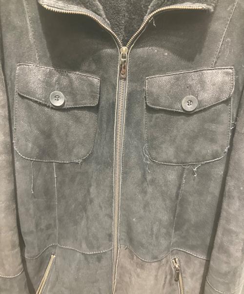 EMPORIO ARMANI（エンポリオ アルマーニ）EMPORIO ARMANI (エンポリオ アルマーニ) 裏ボアムートンレザージャケット ブラック サイズ:50の古着・服飾アイテム