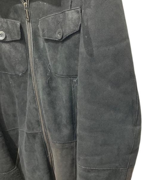 EMPORIO ARMANI（エンポリオ アルマーニ）EMPORIO ARMANI (エンポリオ アルマーニ) 裏ボアムートンレザージャケット ブラック サイズ:50の古着・服飾アイテム