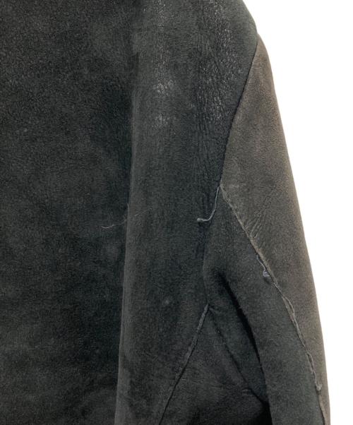EMPORIO ARMANI（エンポリオ アルマーニ）EMPORIO ARMANI (エンポリオ アルマーニ) 裏ボアムートンレザージャケット ブラック サイズ:50の古着・服飾アイテム