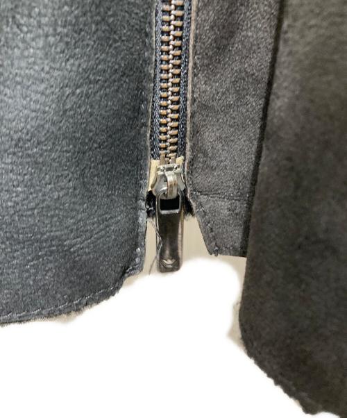 EMPORIO ARMANI（エンポリオ アルマーニ）EMPORIO ARMANI (エンポリオ アルマーニ) 裏ボアムートンレザージャケット ブラック サイズ:50の古着・服飾アイテム