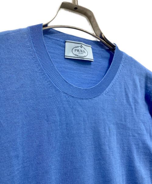 PRADA（プラダ）PRADA (プラダ) クルーネックニット ブルー サイズ:42の古着・服飾アイテム