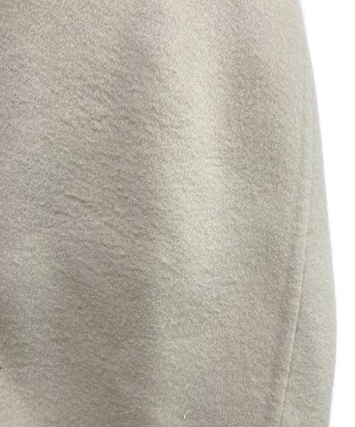theory（セオリー）theory (セオリー) カシミヤブレンドノーカラーコート ベージュ サイズ:Mの古着・服飾アイテム