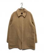HERMESエルメス）の古着「カシミヤキャメルダブルフェイスジップコート」｜ベージュ×ブラック