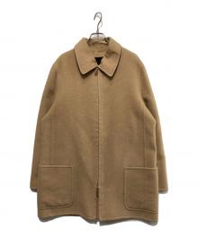 HERMES（エルメス）の古着「カシミヤキャメルダブルフェイスジップコート」｜ベージュ×ブラック