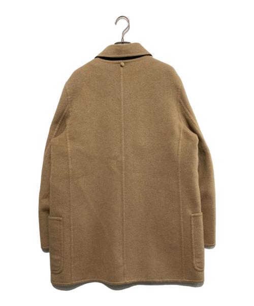 HERMES（エルメス）HERMES (エルメス) カシミヤキャメルダブルフェイスジップコート ベージュ×ブラック サイズ:42の古着・服飾アイテム