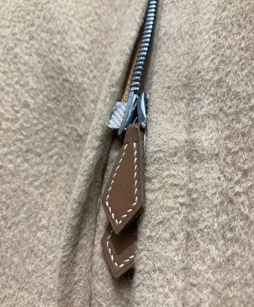 HERMES（エルメス）HERMES (エルメス) カシミヤキャメルダブルフェイスジップコート ベージュ×ブラック サイズ:42の古着・服飾アイテム