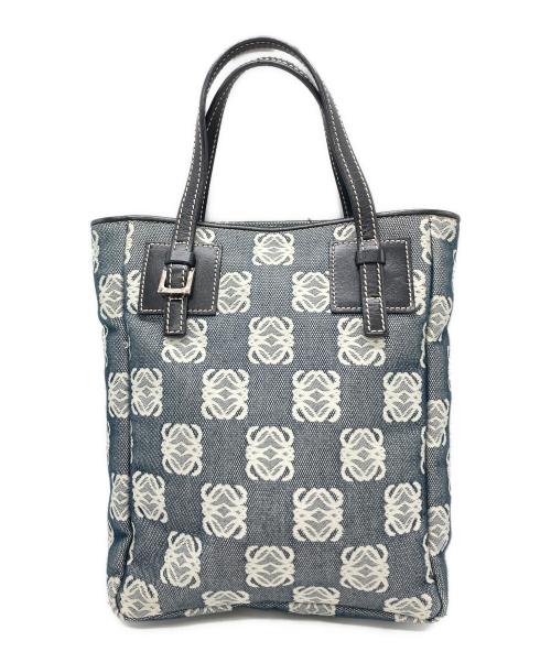LOEWE（ロエベ）LOEWE (ロエベ) アナグラム 総柄ハンドバッグ グレーの古着・服飾アイテム
