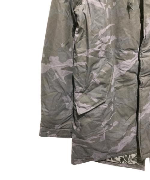 AVIREX（アヴィレックス）AVIREX (アヴィレックス) ファー付中綿モッズコート ブラック×ネイビー サイズ:Lの古着・服飾アイテム