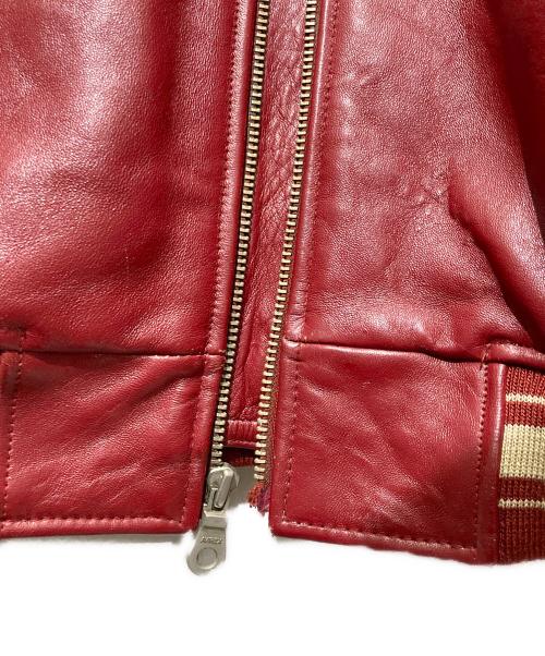 AVIREX（アヴィレックス）AVIREX (アヴィレックス) レザージャケット レッド サイズ:Mの古着・服飾アイテム