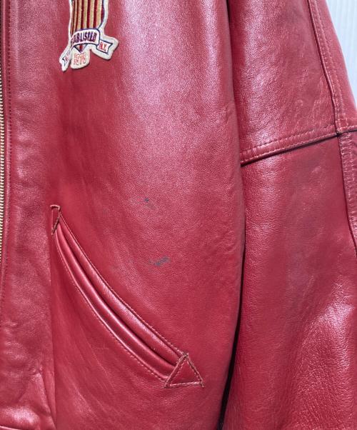 AVIREX（アヴィレックス）AVIREX (アヴィレックス) レザージャケット レッド サイズ:Mの古着・服飾アイテム