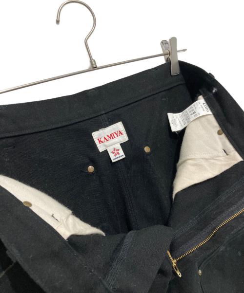 KAMIYA（カミヤ）KAMIYA (カミヤ) BORO Duck Painter Pants/ダブルニー ブラック サイズ:Sの古着・服飾アイテム