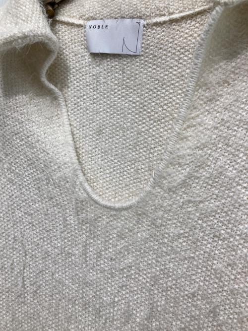 Noble（ノーブル）Noble (ノーブル) 26年 フェザーカノコスキッパーニット ホワイト サイズ:FREEの古着・服飾アイテム