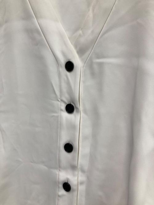 Noble（ノーブル）Noble (ノーブル) エステルダブルクロスカーデブラウス ホワイト サイズ:FREEの古着・服飾アイテム