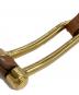 中古・古着 CXC (シーエックスシー) BUCKLE X LETHER ブレスレット ゴールド×ブラウン：5000円