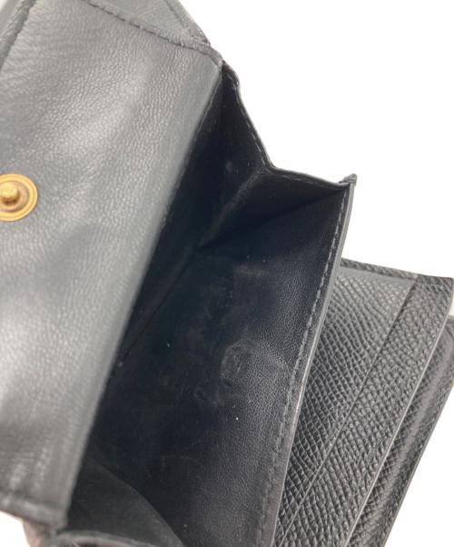 BALENCIAGA（バレンシアガ）BALENCIAGA (バレンシアガ) BBメタルロゴ 二つ折り財布 ブラックの古着・服飾アイテム