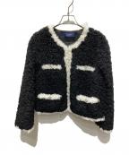 M'S GRACYエムズグレイシー）の古着「25AW フェイクファー配色ジャケット」｜ブラック