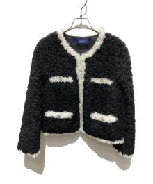 M'S GRACY（エムズグレイシー）の古着「25AW フェイクファー配色ジャケット」｜ブラック