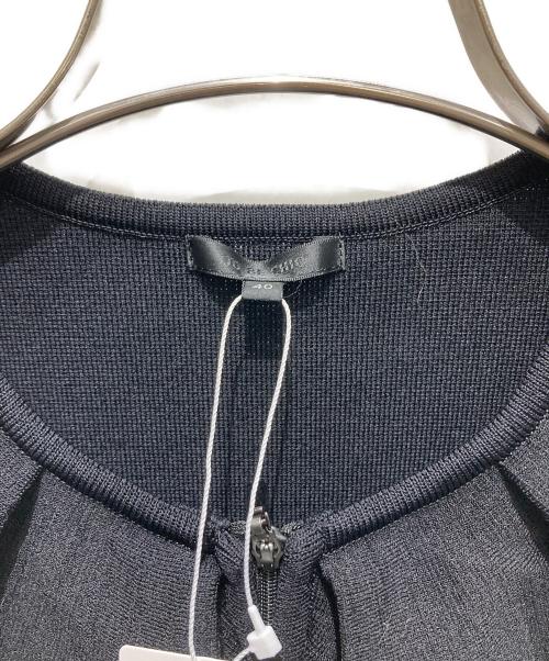 TO BE CHIC（トゥービーシック）TO BE CHIC (トゥービーシック) ピークスニットジャケット ブラック サイズ:40 未使用品の古着・服飾アイテム
