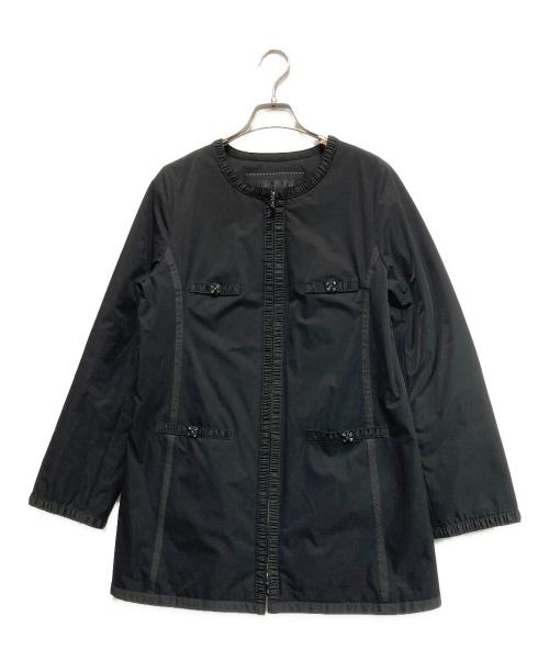 TO BE CHIC（トゥービーシック）TO BE CHIC (トゥービーシック) 中綿Wジップビジューコート ブラック サイズ:42の古着・服飾アイテム