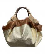 LOEWEロエベ）の古着「ナッパアレイハンドバッグ」｜ベージュ×ブラウン