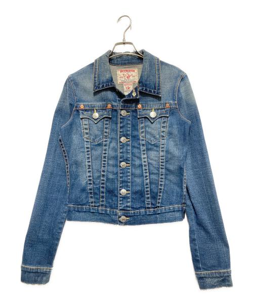 TRUE RELIGION（トゥルー レリジョン）TRUE RELIGION (トゥルー レリジョン) EMILY WESTARN デニムジャケット スカイブルー サイズ:Mの古着・服飾アイテム