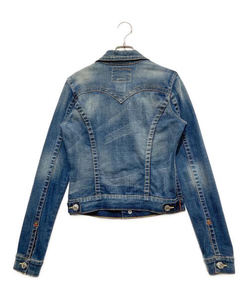 TRUE RELIGION（トゥルー レリジョン）TRUE RELIGION (トゥルー レリジョン) EMILY WESTARN デニムジャケット スカイブルー サイズ:Mの古着・服飾アイテム