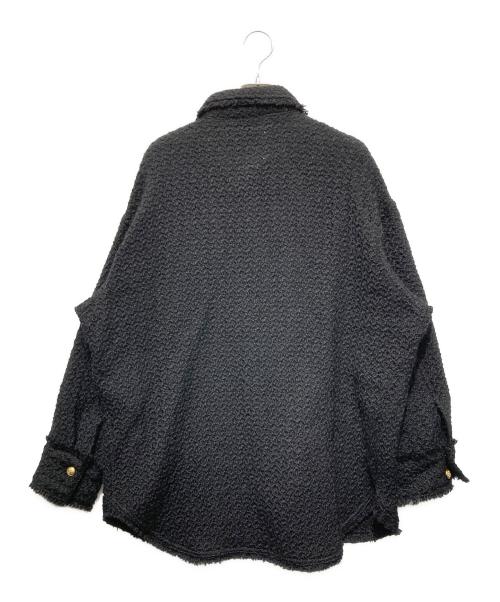 marmors（マルモア）marmors (マルモア) tweed fringe shirt ブラック サイズ:36 未使用品の古着・服飾アイテム