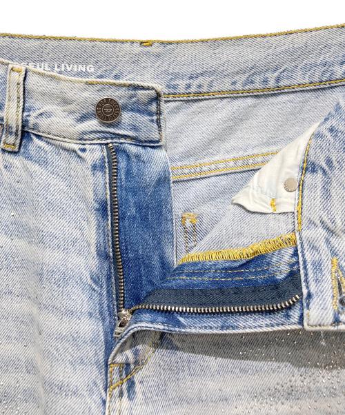 DIESEL（ディーゼル）DIESEL (ディーゼル) 2016 D-AIR ラインストーン デニムパンツ スカイブルー サイズ:W27の古着・服飾アイテム