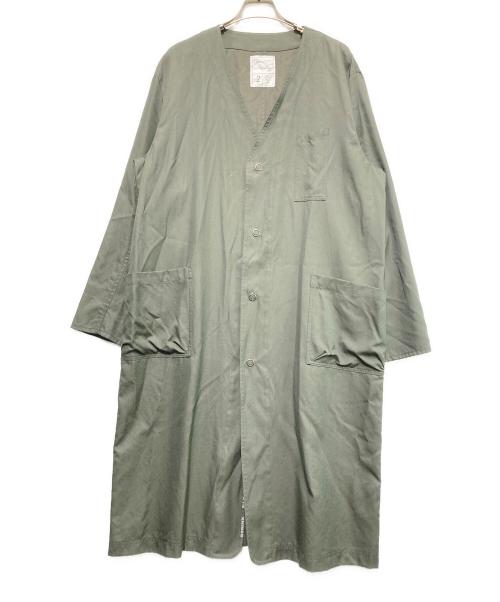 transition equipmant（トランジション・イクイップメント）transition equipmant (トランジション・イクイップメント) ノーカラーコート グリーン サイズ:2の古着・服飾アイテム