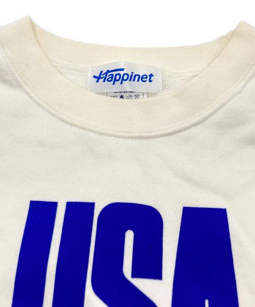 Happinet（ハピネット）happinet (ハピネット) プリントスウェット ベージュ サイズ:Mの古着・服飾アイテム