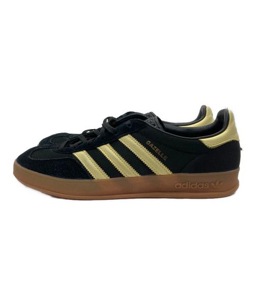 adidas（アディダス）adidas (アディダス) GAZELLE INDOOR lze50 コアブラック×オールモストイエロー×ガム ブラック サイズ:26cmの古着・服飾アイテム