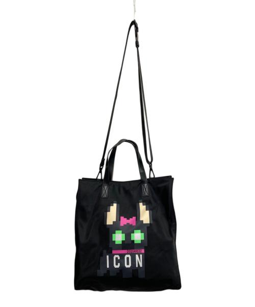 DSQUARED2（ディースクエアード）DSQUARED2 (ディースクエアード) icon chiro アイコン2WAYバッグ ブラックの古着・服飾アイテム