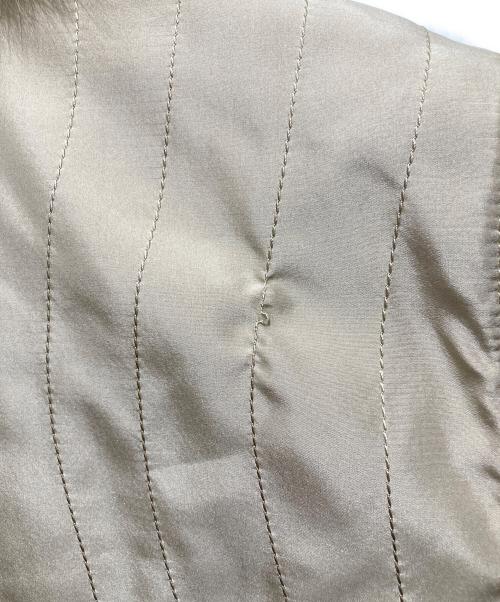 BALMAIN（バルマン）BALMAIN (バルマン) フォックスファーシルクリバーシブルコート ベージュ サイズ:Lの古着・服飾アイテム