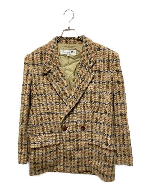 Christian Dior Sports（クリスチャン ディオールスポーツ）Christian Dior Sports (クリスチャン ディオールスポーツ) ウールチェックセットアップ ベージュ サイズ:Lの古着・服飾アイテム